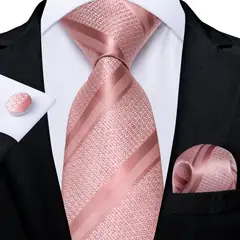 SN SONEC - Set Corbata Hombre Seda con Pañuelo Colleras Modelos Un Tono En Caja