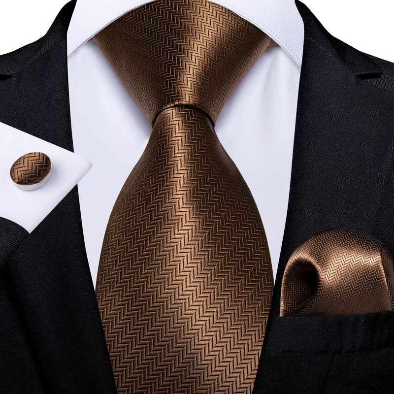 SN SONEC - Set Corbata Hombre Seda con Pañuelo Colleras Modelos Un Tono En Caja