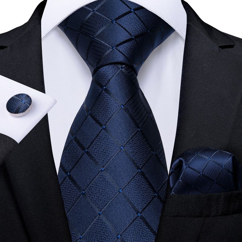 SN SONEC - Set Corbata Hombre Seda con Pañuelo Colleras Modelos Un Tono En Caja