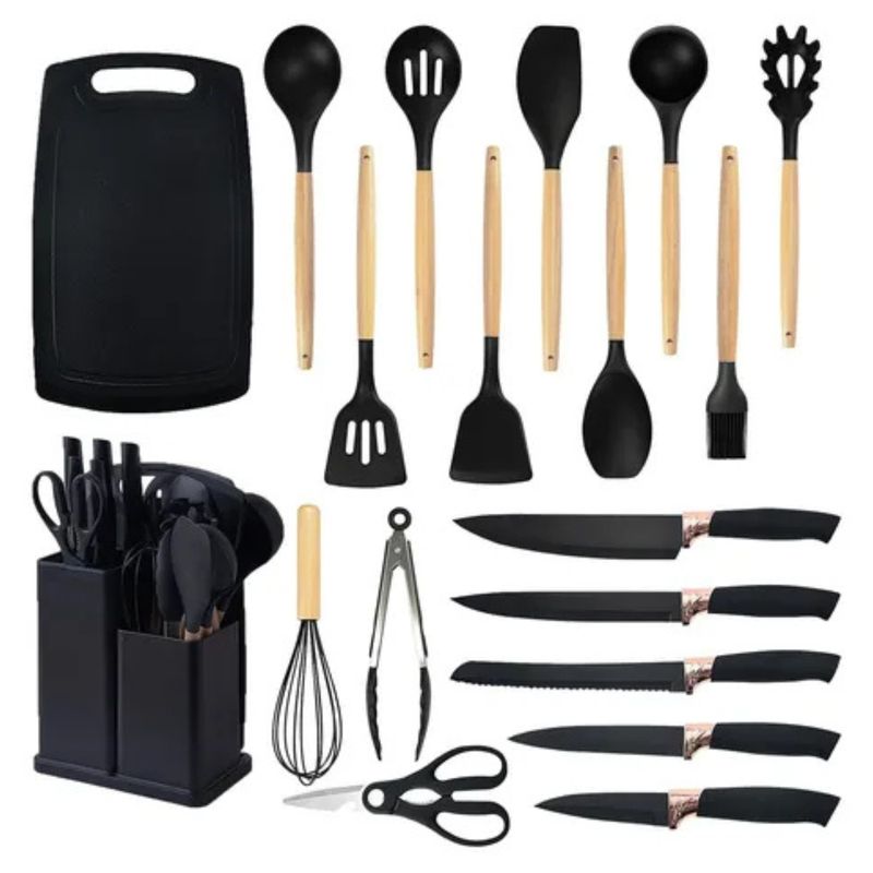 GENERICO - Juego de Silicona 19 Utensilios de Cocina
