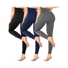 AAYO MODA - PACK DE 3 CALZA CON CHIPORRO INVIERNO MUJER CALIDAD