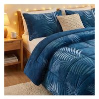 Cobertor Chiporro Invierno 2 Plazas - Azul Ramas M82