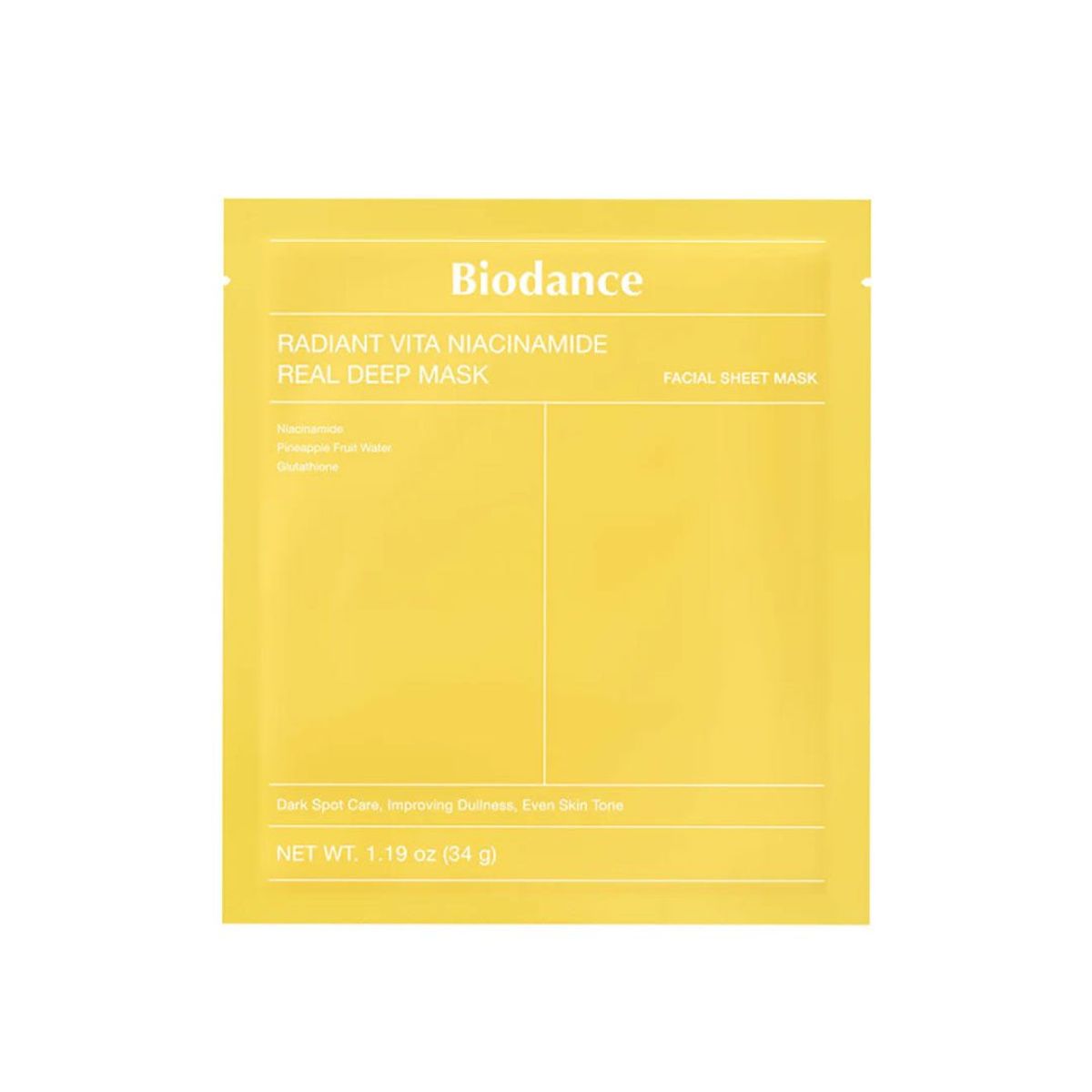 BIODANCE - Mascarilla Biodance Niacinamida Radiant Vita