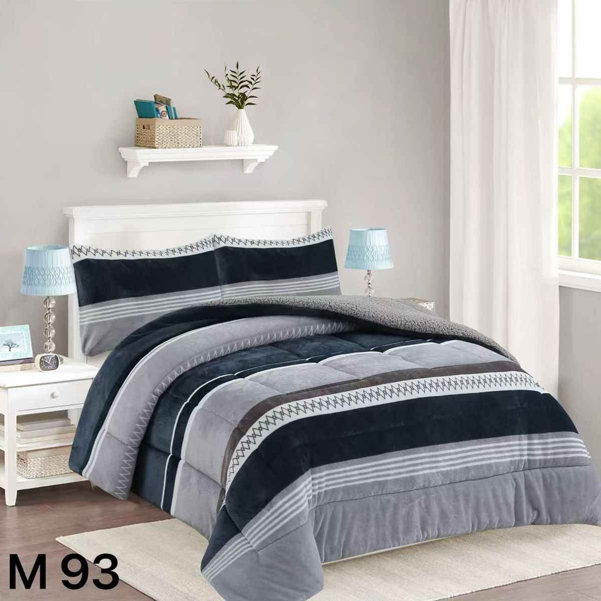 GENERICO - Cobertor Chiporro Invierno 2 Plazas - Gris Matiz M93