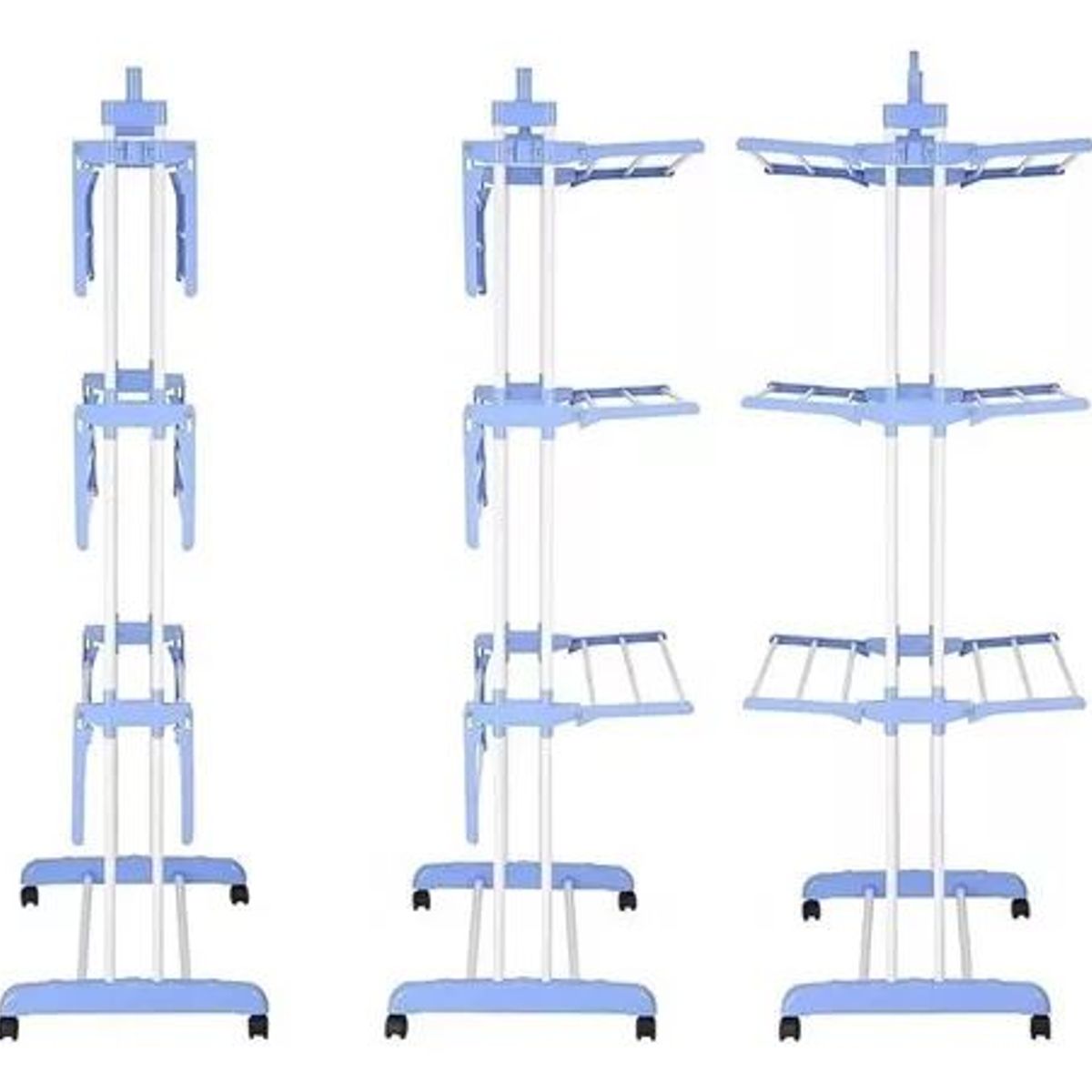 MOVI - Tendedero Organizador Colgador Ropa Plegable 3 Niveles
