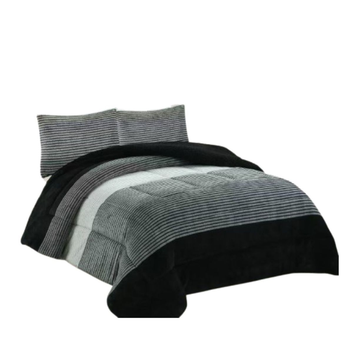 GENERICO - Cobertor Chiporro Invierno 2 Plazas - Negro Matiz M91