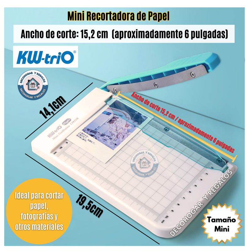GENERICO - Mini Guillotina Cortadora de Papel KW-trio Corte de 152mm