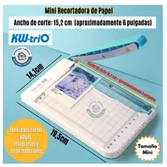 GENERICO - Mini Guillotina Cortadora de Papel KW-trio Corte de 152mm