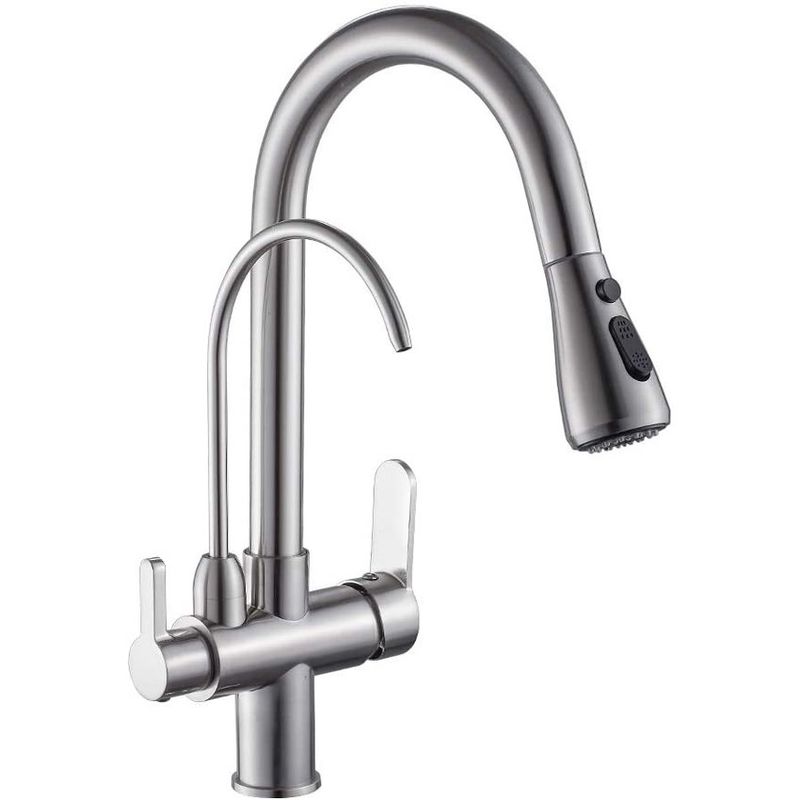 PUREPOWER - Grifo de cocina monocromado con rociador extraíble