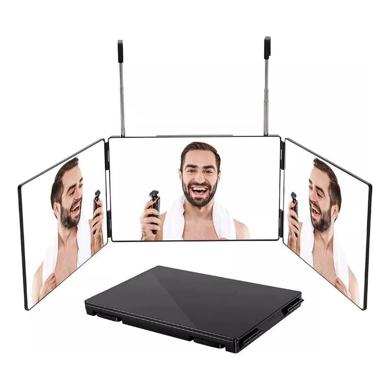 MOVI - Espejo De 3 Vías De Corte De Pelo Triple De Plegable 360°