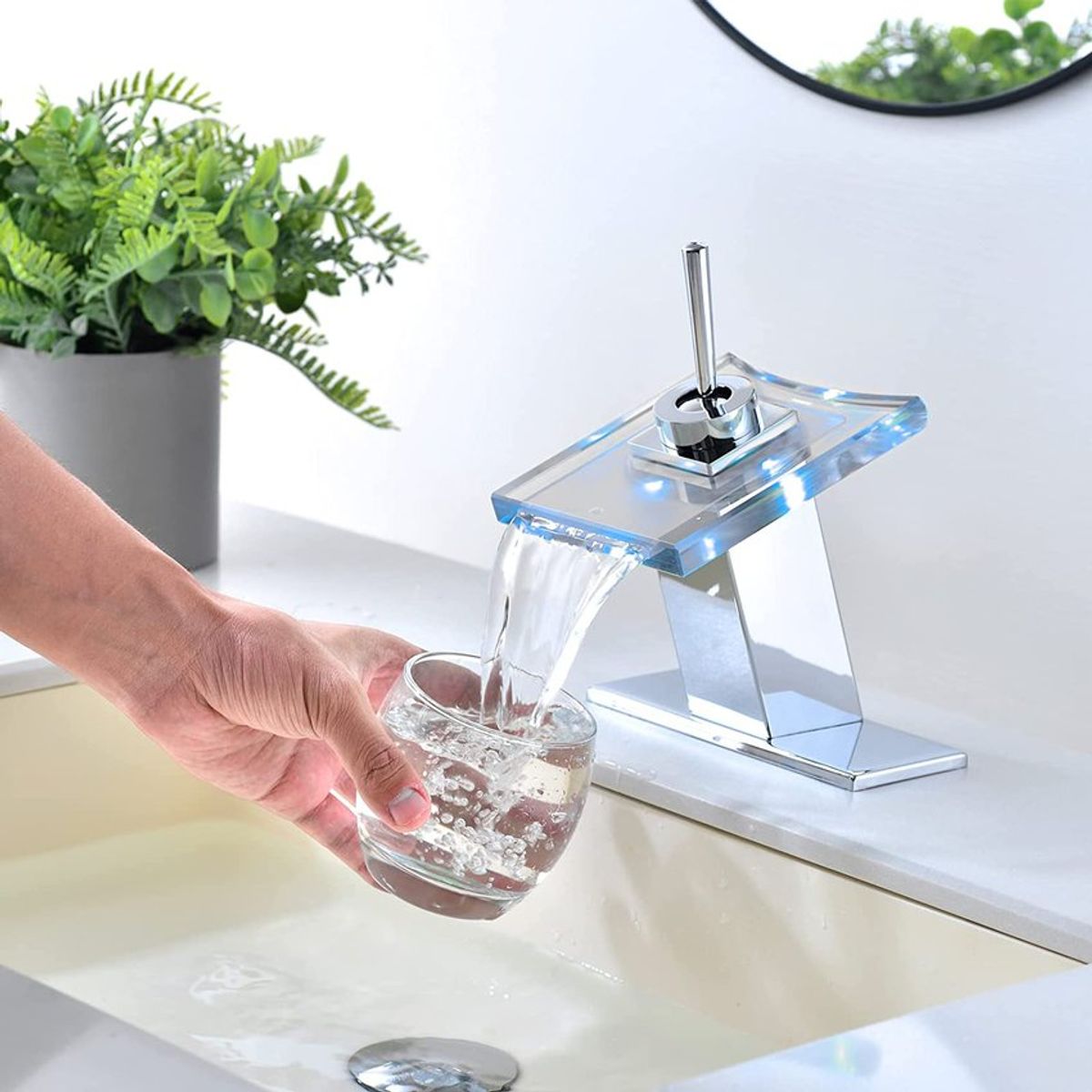 PUREPOWER - Grifo de cocina con LED de 3 colores