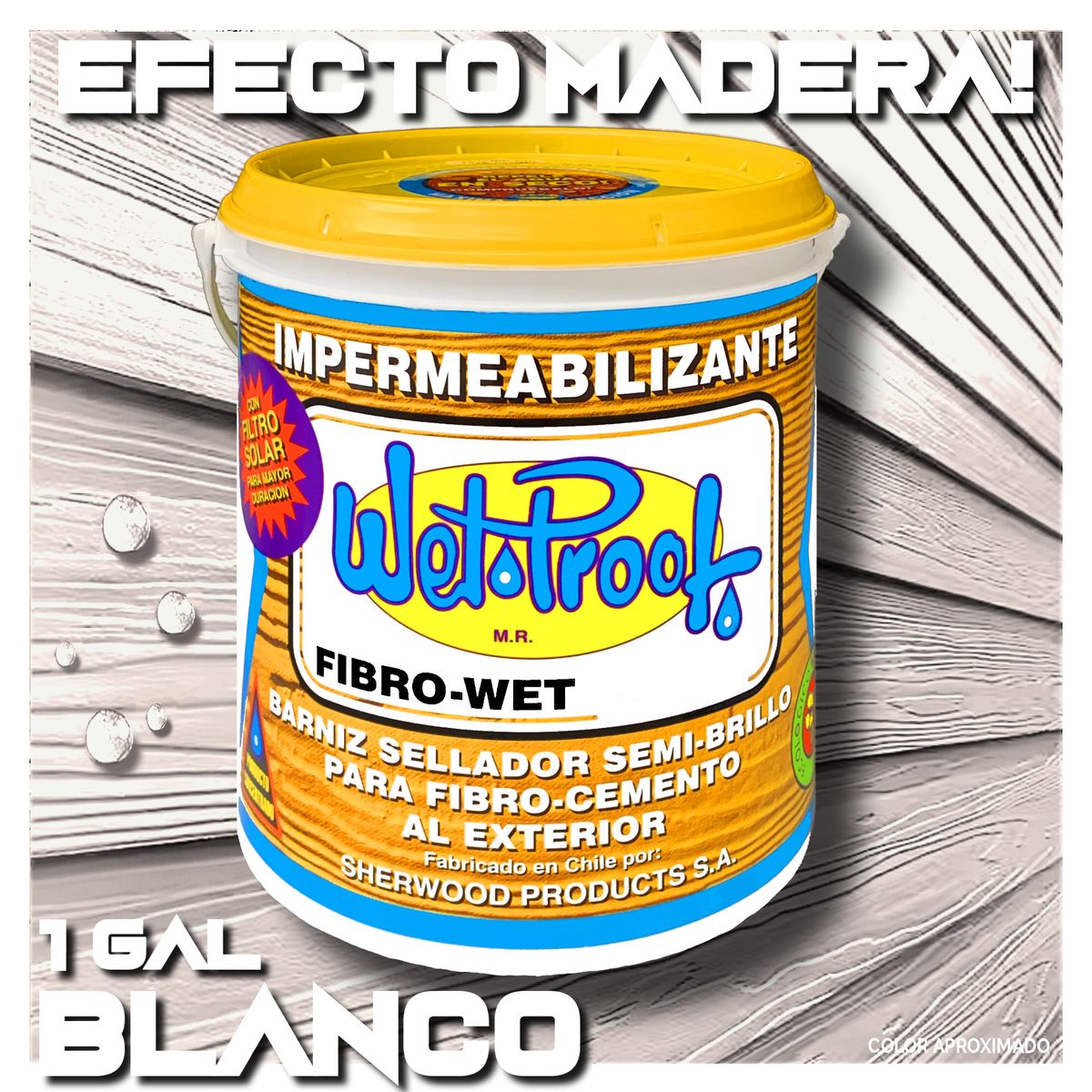WETPROOF - SELLADOR FIBROCEMENTO SIDING IMPERMEABLE WET PROOF® FIBROWET BLANCO 1G