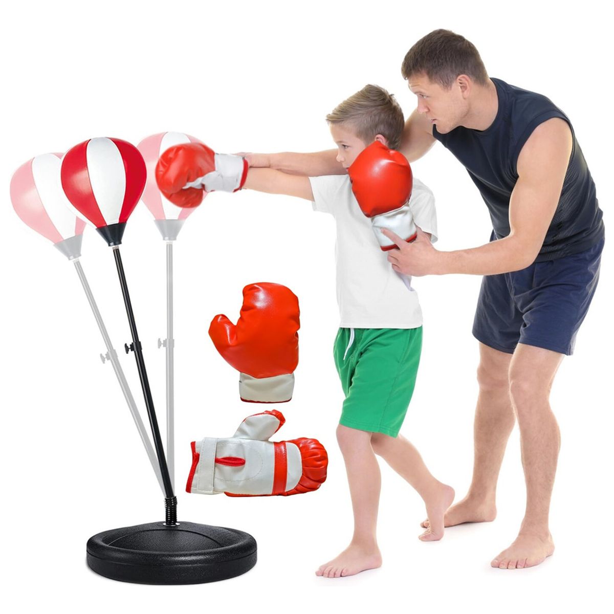 GENERICO - Kit De Boxeo Pera Y Guantes Para Niños Juguete Entrenamiento