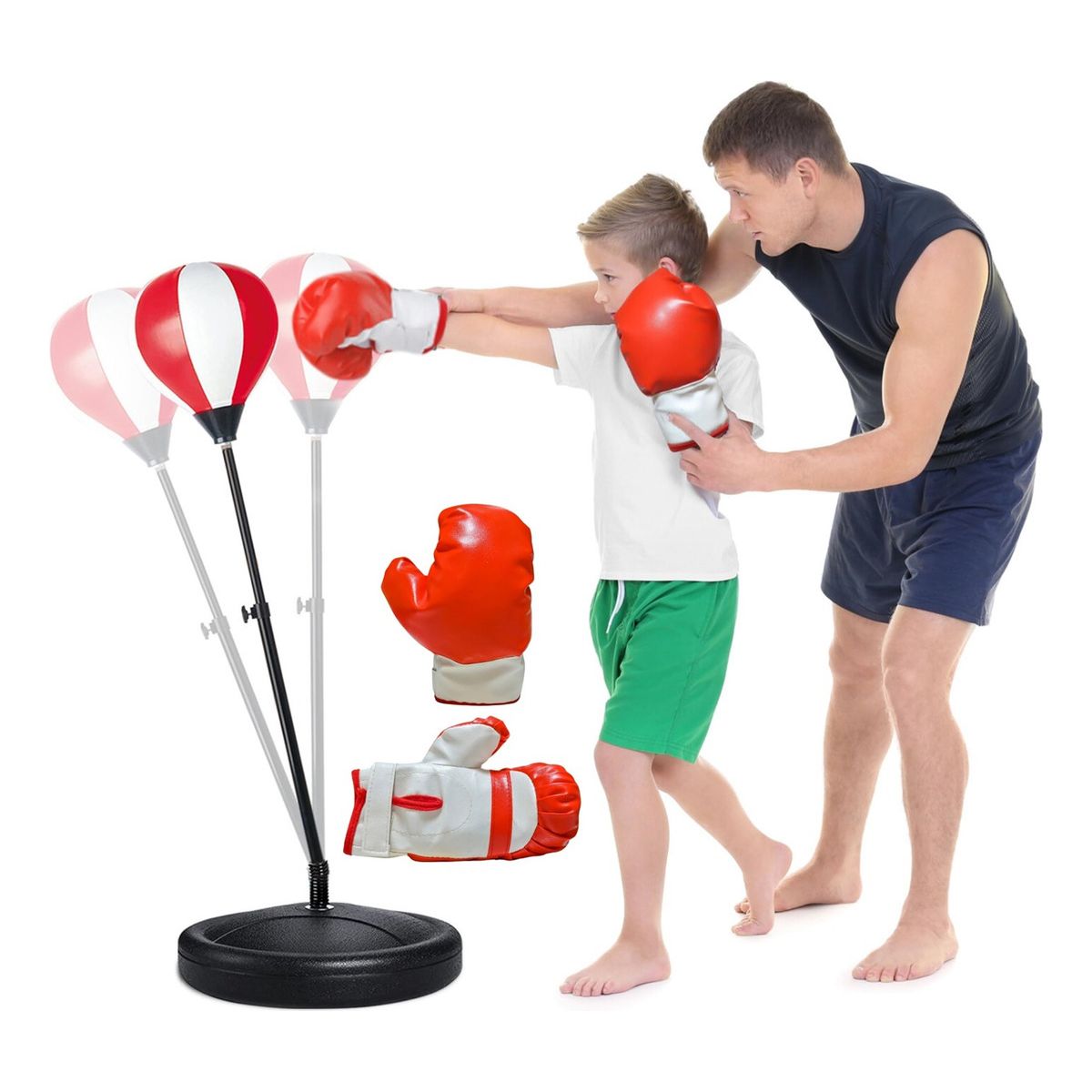 GENERICO - Kit De Boxeo Pera Y Guantes Para Niños Juguete Entrenamiento