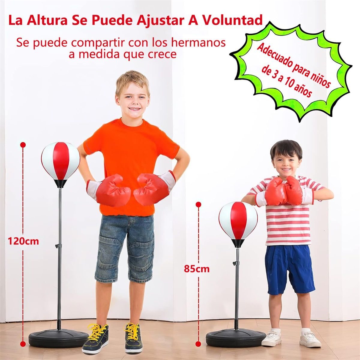 GENERICO - Kit De Boxeo Pera Y Guantes Para Niños Juguete Entrenamiento