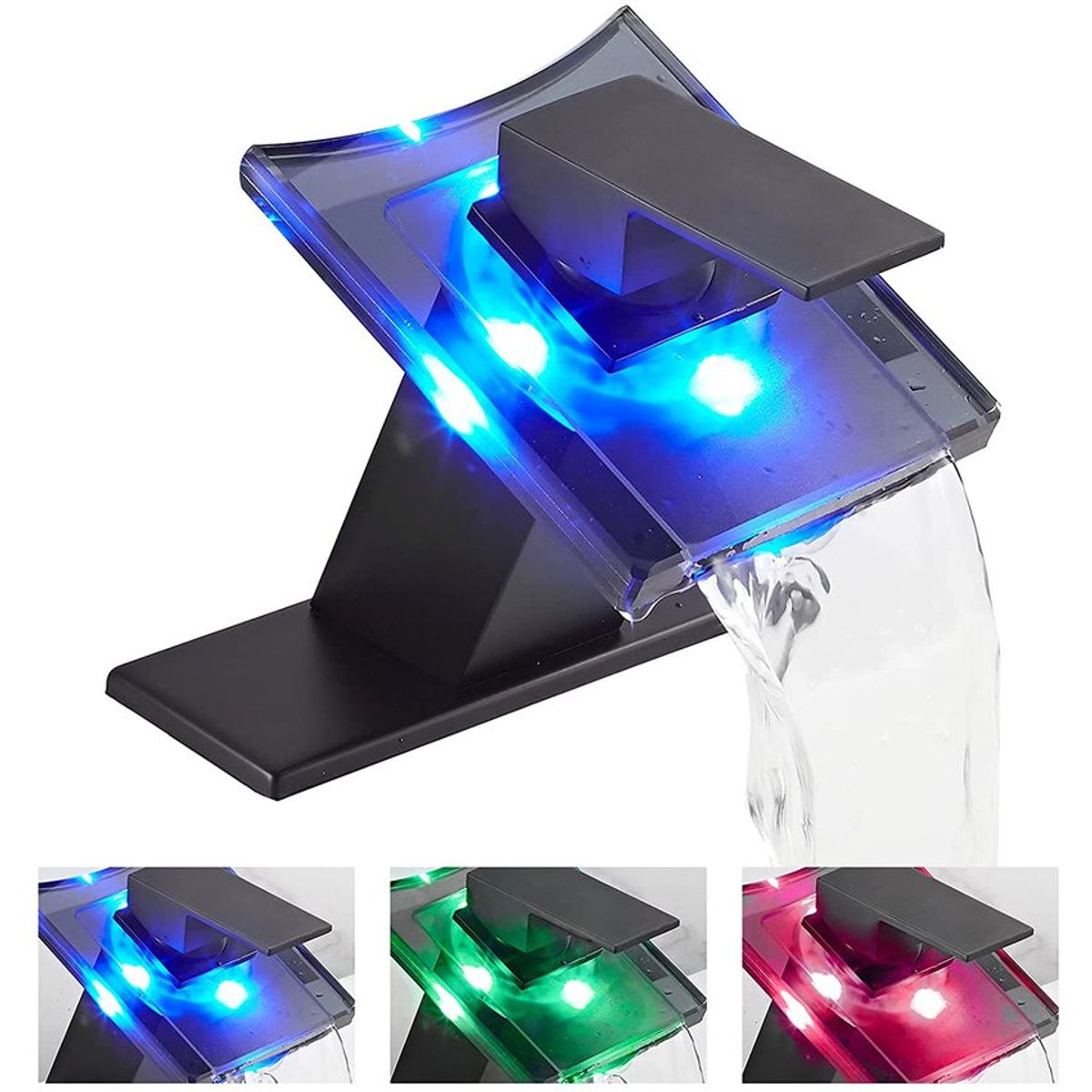 PUREPOWER - Grifo estilo cascada con LED de 3 colores