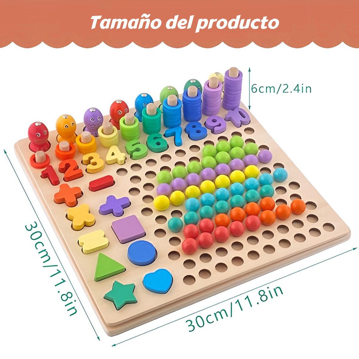 GENERICO - Juguete Educativo De Aprendizaje Temprano 13 En 1 De Madera