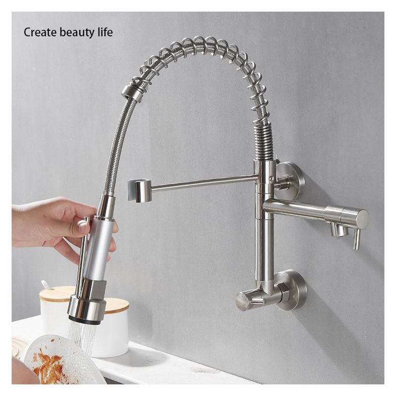 PUREPOWER - Grifo de cocina para lavaplatos monocromado extensible.