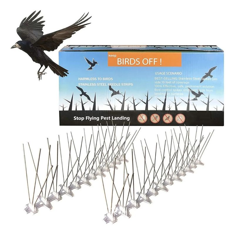 GENERICO - 10 Piezas Púas Repelentes Palomas Anti Aves Ahuyentador