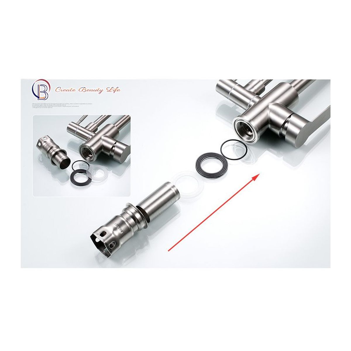 PUREPOWER - Grifo de cocina flexible monomando