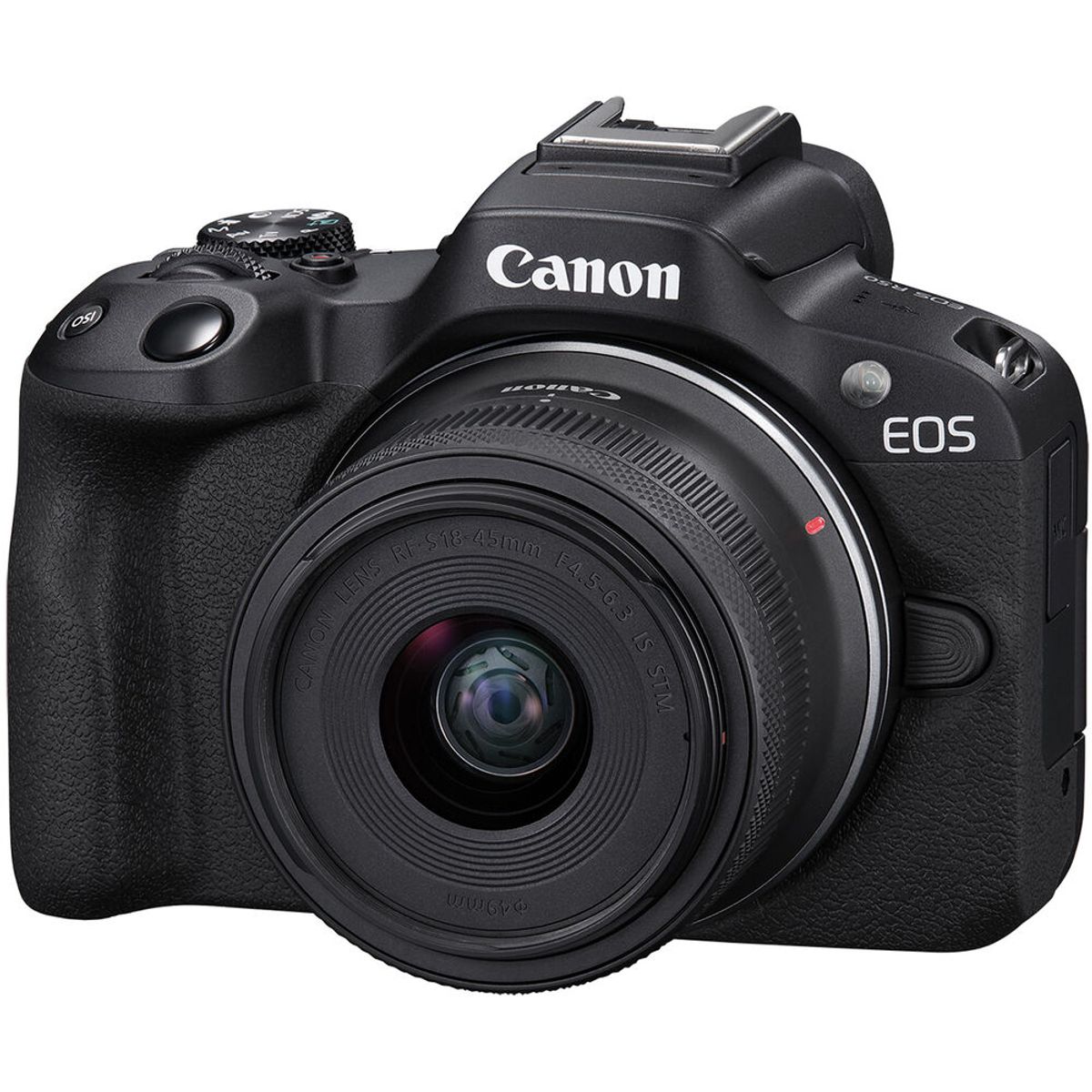CANON - Canon EOS R50 Cámara Kit Con 18-45mm Lente Sin Adaptador - Negro