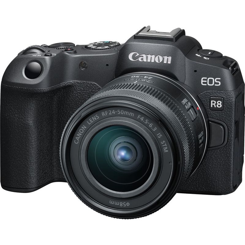 CANON - Canon EOS R8 Sin Espejo Cámara Con 24-50mm f/4.5-6.3 IS STM - Negro