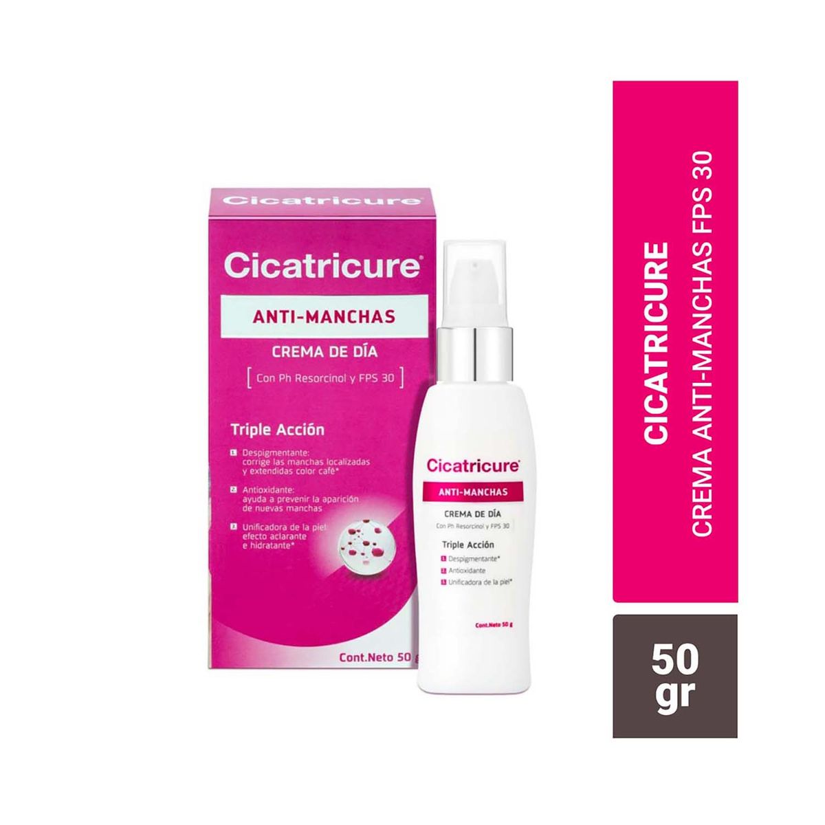 CICATRICURE - CREMA ANTIMANCHAS FPS 30 50 GR