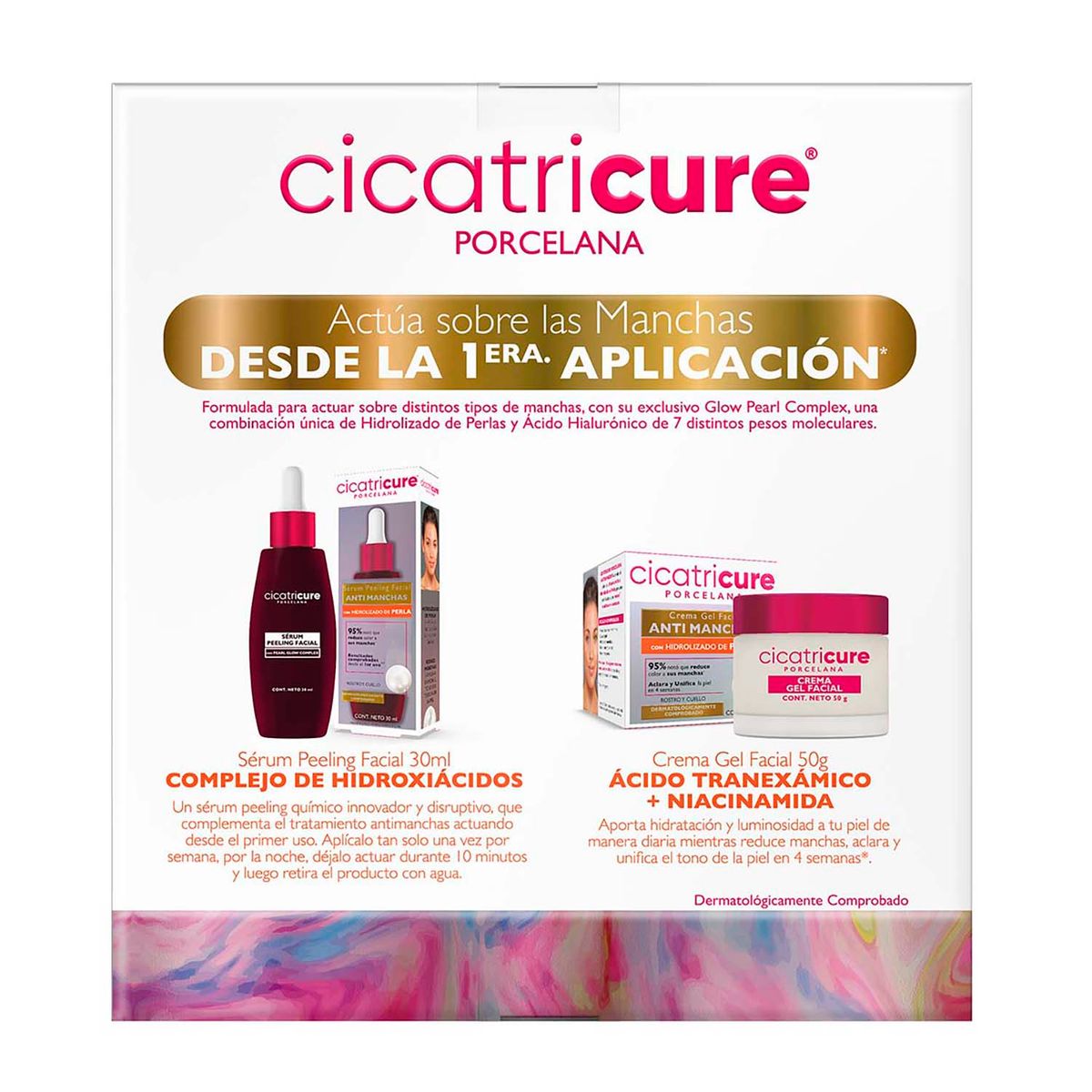CICATRICURE - PACK PORCELANA SÉRUM PEELING 30ML + PORCELANA CREMA GEL 50GR
