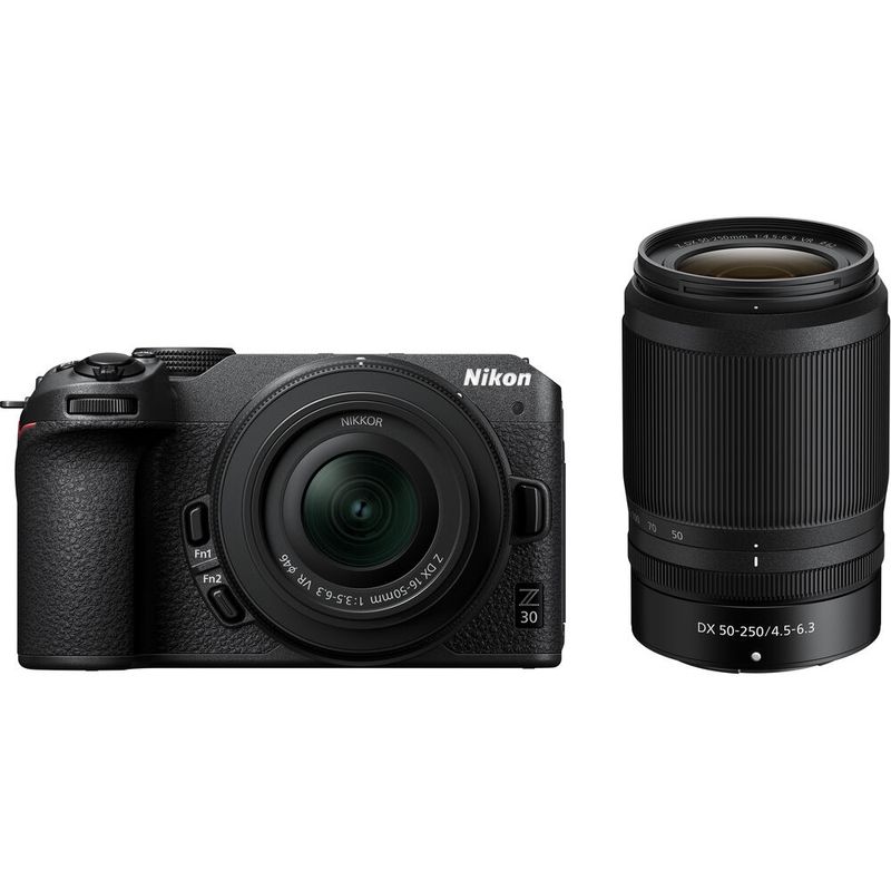 NIKON - Nikon Z30 Sin Espejo Cámara Kit Con 16-50mm Y 50-250mm Lente - Negro