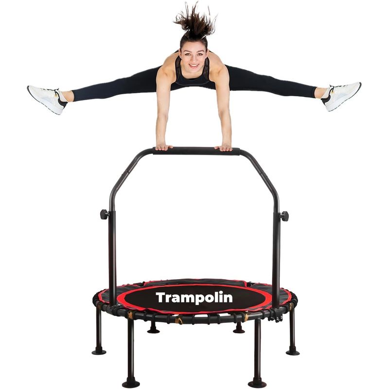 VERCI - Trampolin Fitness 120cm Con Soporte Soporta Hasta 600kg