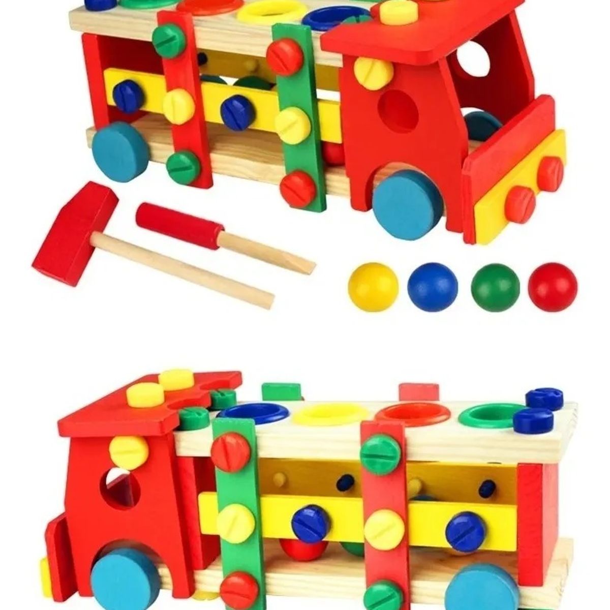 GENERICO - Camion De Madera Juguete Para Niños Desmontable Educativo