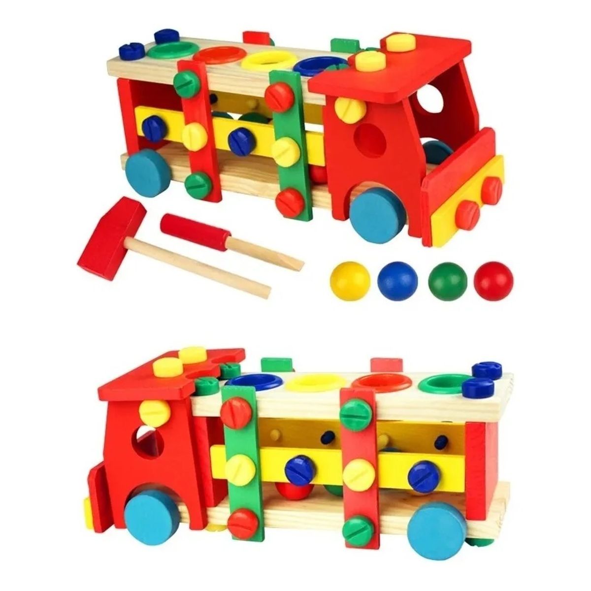 GENERICO - Camion De Madera Juguete Para Niños Desmontable Educativo