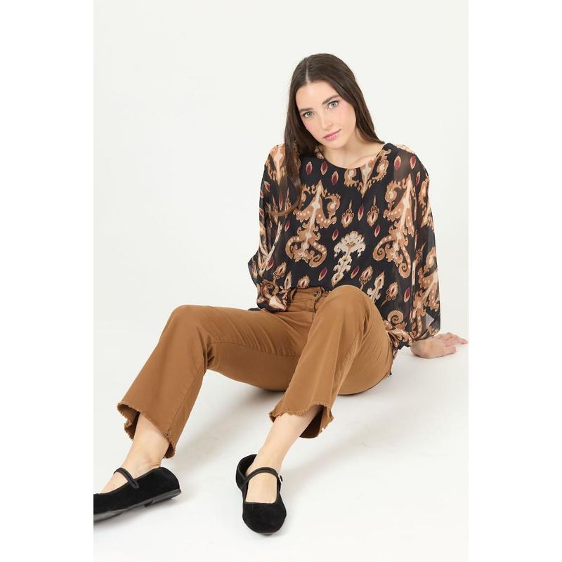 PRIVILEGE - Jeans flare tabaco PRIVILEGE 2284 - Café