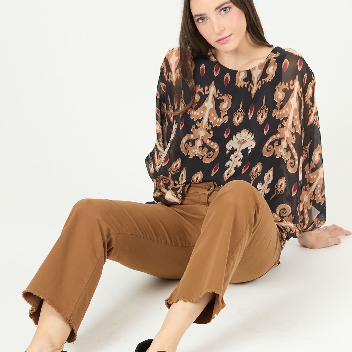 PRIVILEGE - Jeans flare cafe 2284