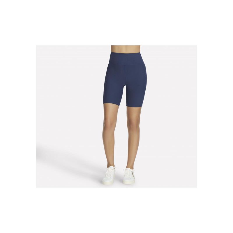 SKECHERS - Bike Short Mujer Goflex Rib HW 8 Azul Skechers