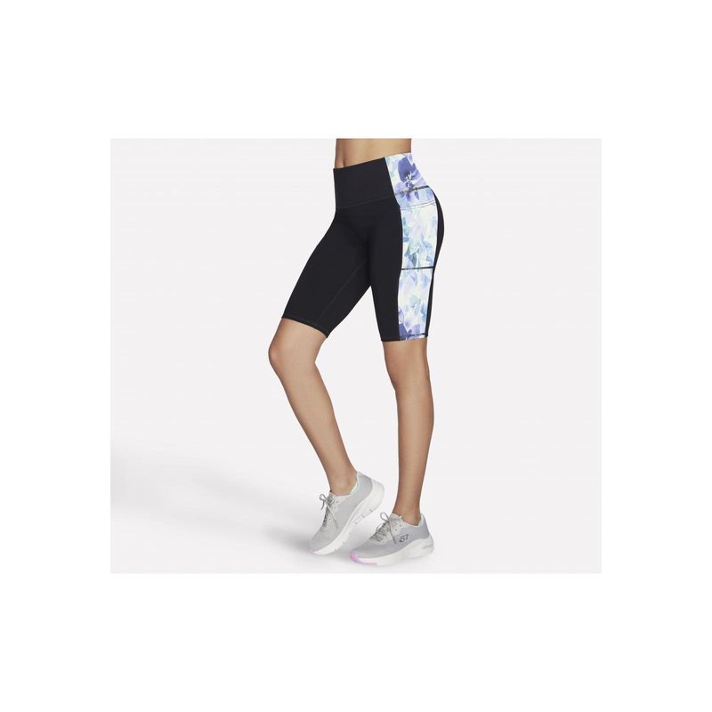SKECHERS - Bike Short Mujer Gowalk Seascape Floral 10 Morado Skechers