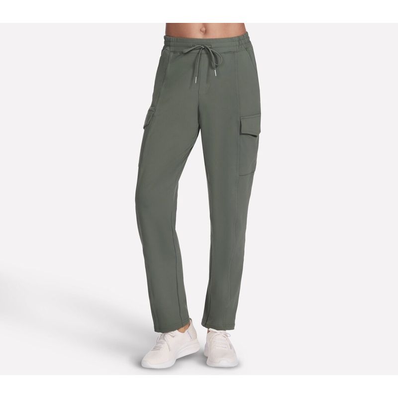 SKECHERS - Pantalón de Buzo Mujer Skechers Slip-ins Cargo Oliva