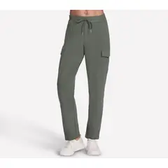SKECHERS - Pantalón de Buzo Mujer Slip-ins Cargo Oliva
