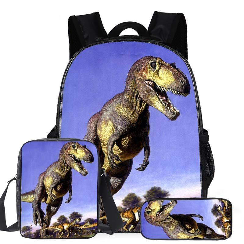 BLWOENS - Set Mochila + Lonchera + Estuche Dinosaurio