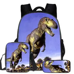 BLWOENS - Set Mochila + Lonchera + Estuche Dinosaurio