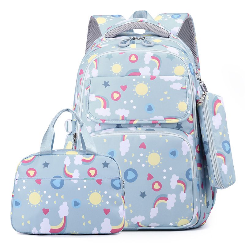 BLWOENS - Set Mochila + Lonchera + Estuche Arcoíris