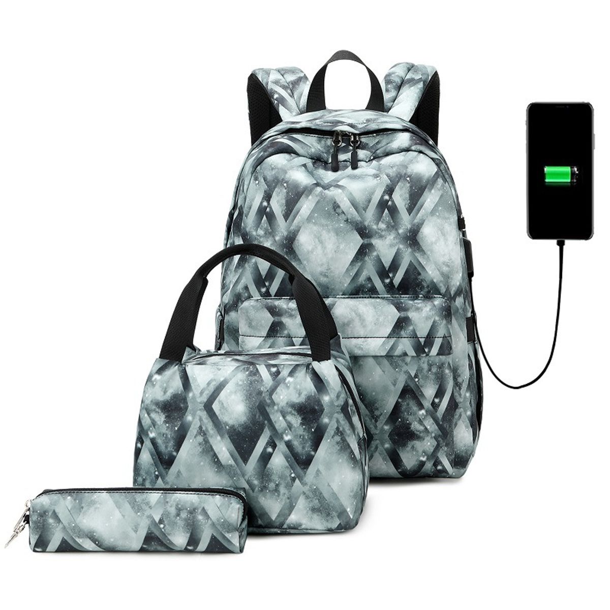 BLWOENS - Set Mochila + Lonchera + Estuche