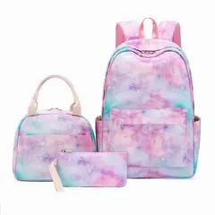 BLWOENS - Set Mochila + Lonchera + Estuche Galaxia