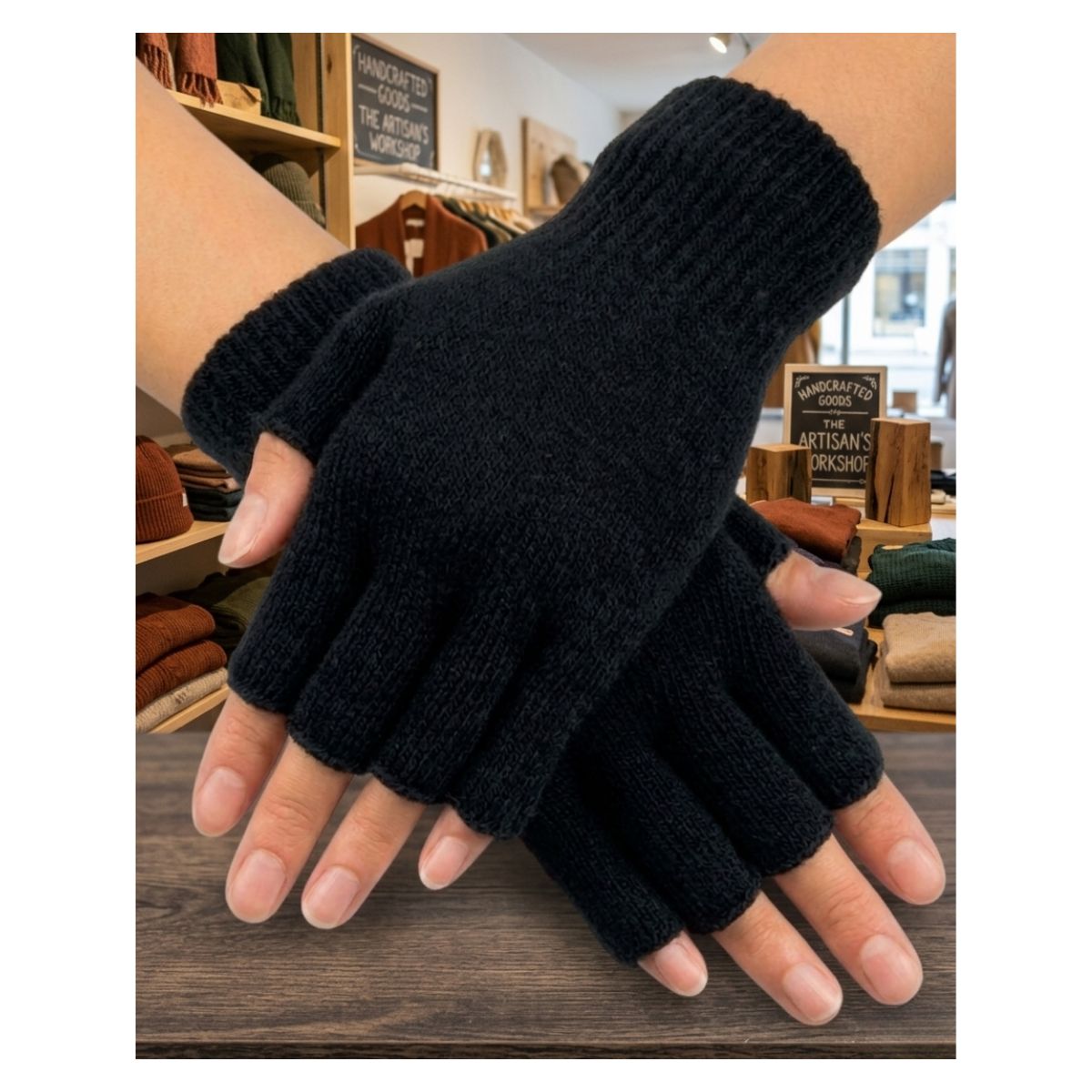 EKOL TACTICA MILITAR - Guantes de Lana sin Dedos Guantes de Invierno Térmicos y Transpirables