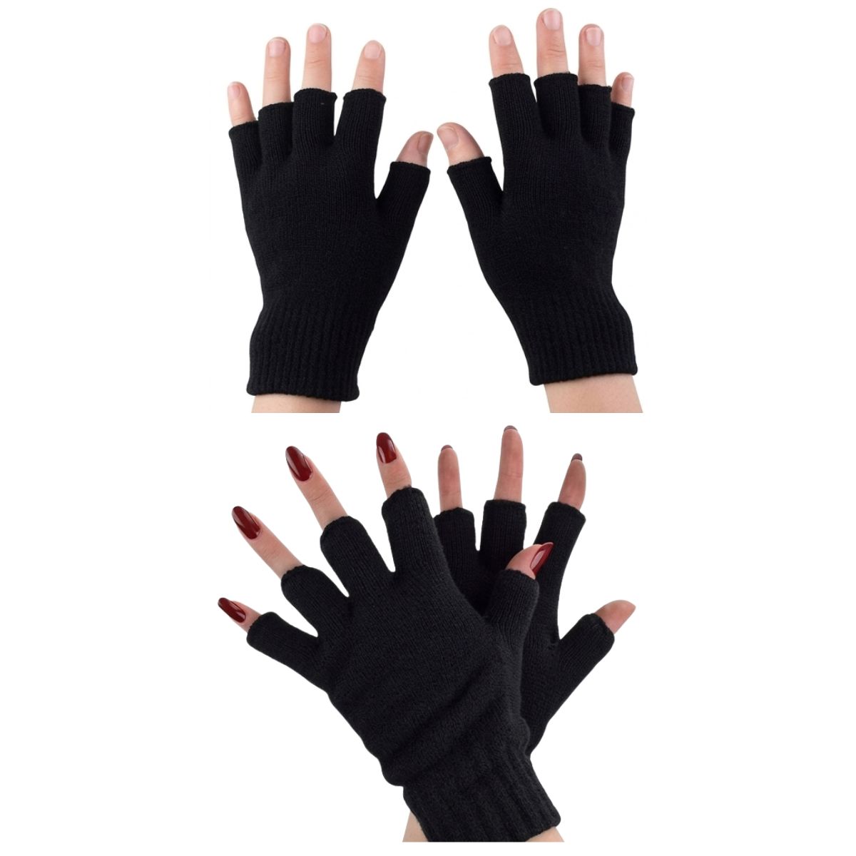 EKOL TACTICA MILITAR - Guantes de Lana sin Dedos Guantes de Invierno Térmicos y Transpirables