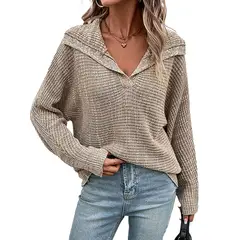 BLWOENS - Suéter de punto para Mujer - Marrón