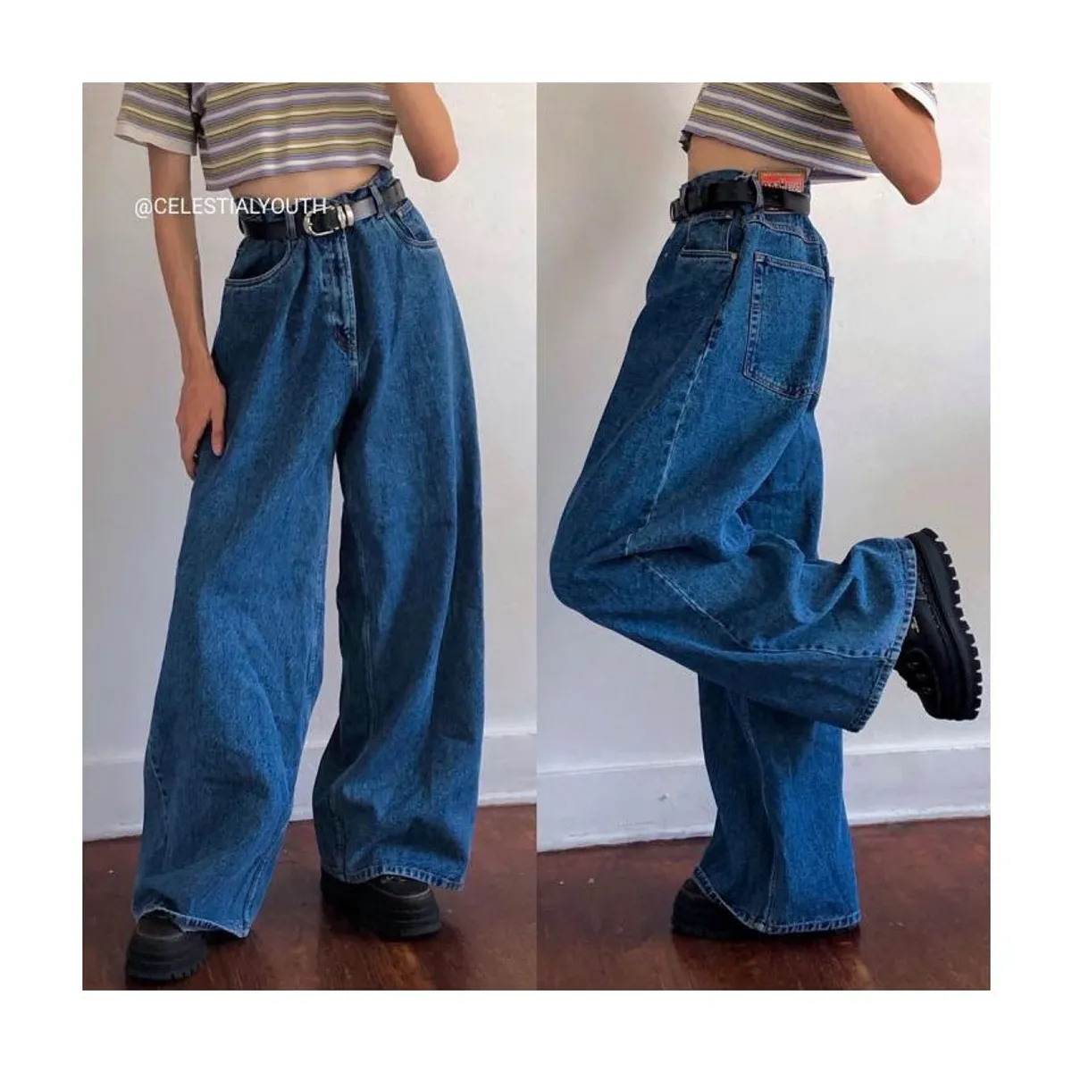 BLWOENS - Jeans casuales de moda para mujeres - Azul