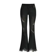 BLWOENS - Jeans casuales de moda para mujeres - Negro