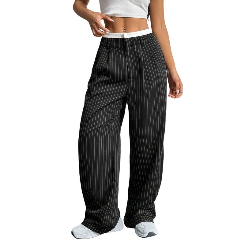 BLWOENS - Pantalones largos para mujeres - Negro