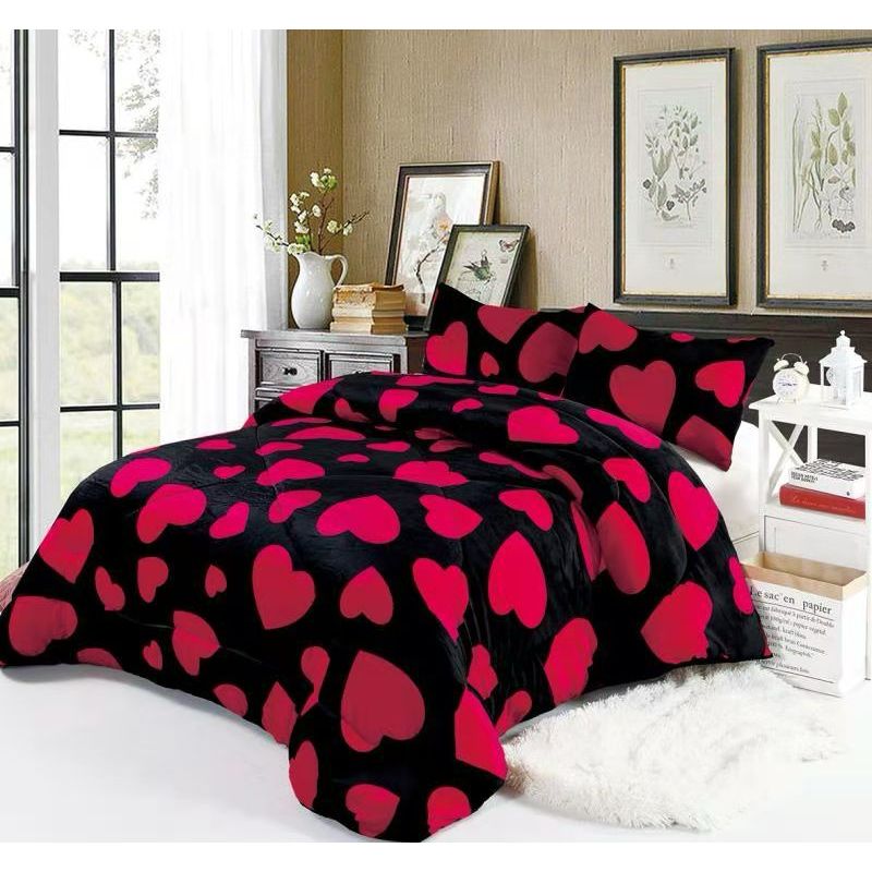 GENERICO - Cobertor Cubrecama de Invierno Plush con chiporro 1,5 plazas